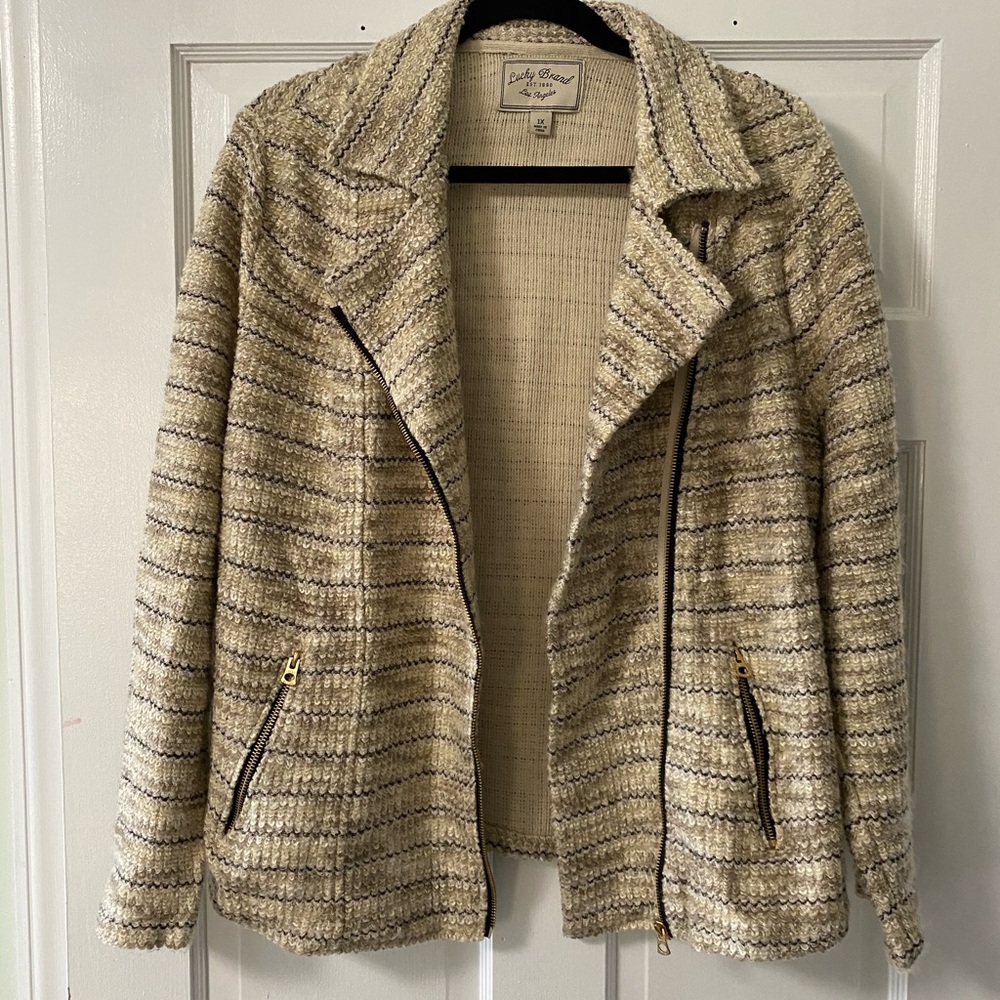Lucky Brand Tweed Moto Jacket